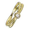 Balia Damen Ring aus 333 Gelbgold mit Zirkonia Gr.54 BGR053G54