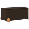 Kissentruhe Kissenbox Auflagentruhe Gartenbox Mit Rollen Braun 190L Polyrattan