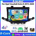 4+64G Autoradio Android 14 Apple Carplay GPS Navi BT Für Opel Astra K 2015-2019