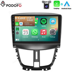 Für Peugeot 207 Autoradio 2006-2015 GPS Navi WIFI BT RDS Android 13 Carplay +Kam