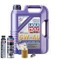 Motoröl 5W40 LIQUI MOLY 5L+MAHLE Ölfilter+Spülung+Cera Tec+Ölablassschraube