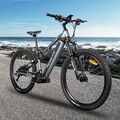 Heda E-Bikes 1000W Elektrofahrrad Herren 19,2Ah E Mountainbike 48V 27 Gange Grau