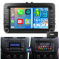 Carplay Für VW GOLF 5 Plus Touran Caddy T5 Android 13 7" Autoradio Navi SWC 32G