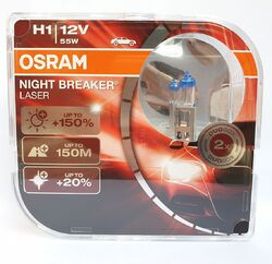 OSRAM Night Breaker LASER Next Generation 150% DUO H1 H3 H4 H7 H8 H11 HB3 HB4