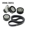 SKF VKMA 38051 Keilrippenriemensatz für Mercedes-Benz W204 S204 C204 W212