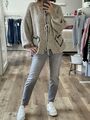 Strickjacke Strick Beige Schleifen Leo Herzen One Size bis Gr. 42/44  (H5)