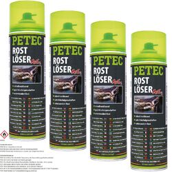 4x 500 ml PETEC ROSTLÖSER MoS2 ROSTENTFERNER ROST LÖSER SPRAY KFZ AUTO KRIECHÖL