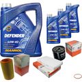 MAHLE Inspektionspaket 8 L MANNOL Defender 10W-40 für Alfa Romeo 156 2.5 V6 24V