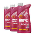 3 Liter (3x1) MANNOL Energy Formula PD 5W-40 API SN SM CF Motoröl 5W40