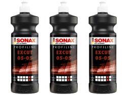 3x SONAX 1 l PROFILINE ExCut 05-05 zum Abschleifen von Lackschichten