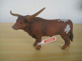 Schleich 13866 Texas Longhorn Bulle Rind mit Fähnchen !