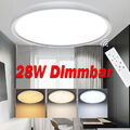 28W LED Deckenleuchte Dimmbar Deckenlampe mit Fernbedienung Wohnzimmer Badlampe