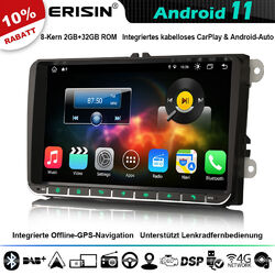 9" Android 11 Autoradio GPS Navi für VW Passat B6 Golf V VI 5 6 Polo Seat Tiguan8-Kern√CarPlay√DSP√Canbus√Wifi√OBD√DAB√DVB-T2√Bluetooth