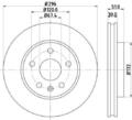 2x HELLA 8DD 355 116-031 Bremsscheibe für OPEL INSIGNIA Caravan INSIGNIA 296mm