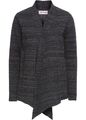 Langarm-Sweatjacke Gr. 36/38 Schwarz Weiß Damen Sweat-Jacke Cardigan Neu