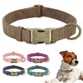 Wildleder Hundehalsband Personalisiertes Hundehalsband mit Telefonnummer Name 