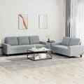Sofagarnitur Sessel Sofa Couch Wohnzimmersofa Designsofa 3-tlg. Stoff NEU DE