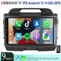 9" Autoradio Carplay Android 13 1+32G GPS SAT DAB Für KIA Sportage 3 2010-2016