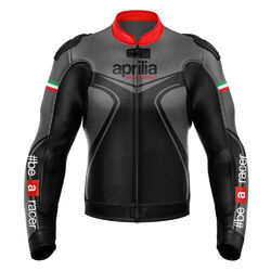 NEU APRILIA Motorrad Manner Lederjacke Rennen Biker Lederjacke BikerjackenXS/6XL