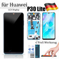 Für Huawei P30 Lite Display Schwarz LCD Touchscreen Bildschirm MAR-LX1A Rahmen