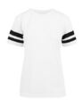 Damen Mesh T-Shirt Longshirt Shirt Gr. XS S M L XL Weiss/Schwarz, Schwarz/Weiss