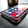 Metall Bumper Magnet Handy Hülle Case Cover Schutzhülle Tasche Glas 9H Backcover