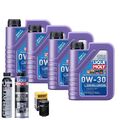 Motoröl 0W30 LIQUI MOLY Synthoil Longtime 4L+HENGST Ölfilter +Spülung +Cera Tec