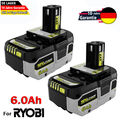 2X6.0Ah 18V  Akku für RYOBI One Plus Lithium RB18L50 P108 P104 Batterie