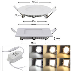 10X/50X LED Panel Einbaustrahler Einbauleuchte Deckenleuchte Einbau-Spots flach