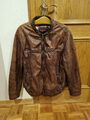 Lederjacke Herren Gr. 56, braun von Lloyd, Material: Lamm Nappa