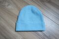 Accessoires Damen Beanie Mütze Strickmütze Strick Wolle blau Türkis One Size