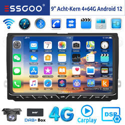 DAB+ Android 12 4+64G Autoradio Carplay Navi KAM Für VW GOLF 5 6 Passat Polo EOS