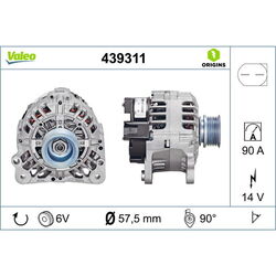 VALEO Lichtmaschine Generator LiMa ohne Pfand VALEO ORIGINS NEW OE TECHNOLOGIE