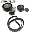 Keilrippenriemensatz SKF VKMA 31148 für VW T5 T6 MULTIVAN AMAROK TRANSPORTER 7EA