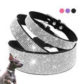 Strass Hundehalsband Kleine Groß Strasshalsband Strasssteine Wildleder XS-XL