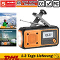 Solar Radio Kurbelradio Notfall USB Mit Handyladefunktion Taschenlampe 5200mAh