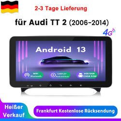 Android 13 10.33" Autoradio Für Audi TT MK2 8J 2006-14 WIFI GPS Nav DAB+ Carplay