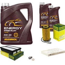 MANN Inspektionspaket 7 L MANNOL Energy Premium 5W-30 für Hyundai Tucson 2.0