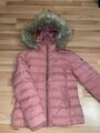 Tommy Hilfiger Jacke Gr.M Parka Daunen Rosa Altrosa TOP Kapuze mit Fell