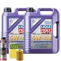 Motoröl 5W40 LIQUI MOLY High Tech 10L +MANN Ölfilter +Ölschlammspülung