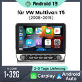 Carplay Android 13 Autoradio GPS Navi WIFI BT SWC 32G Für VW Multivan T5 08-2015