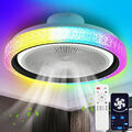 RGB Musik Smart LED Deckenleuchte Fan Deckenventilator +Lampe App Wzgciqjfqjxchz