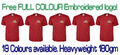 T-Shirt (Fiveerpack) Arbeitsbekleidung Uniform. Kostenloses personalisiertes Logo Ihrer Wahl.