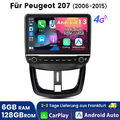 6+128G Carplay Android 13 Autoradio Für Peugeot 207 2006-2015 4G WIFI DAB GPS BT