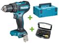 Makita DHP485Z Akku-Schlagbohrschrauber 18V Akkuschrauber DHP485 Makpac 2 +Bits