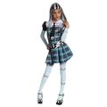 KINDER FRANKIE STEIN KOSTÜM Halloween Karneval Monster High Schulmädchen Kleid