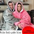 Unisex Übergroße Plüsch Kapuze Sweatshirt Soft Hoodie Decke Warm Hoodie De