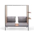 Webavita (Neuware) Balkonlounge Zweisitzer 169 x 170 x 77 cm - FSC Mix 70%