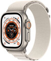 Apple Watch Ultra 49 mm Titangehäuse natur am Alpine Loop Small weiß [Wi-Fi + Ce