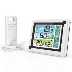 FUNK Wetterstation Farbdisplay Thermometer Hygrometer mit 1-3 Innen/Außen Sensor